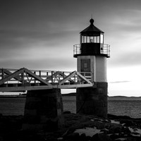 Marshall Point Lighthouse B&W #DT-0208