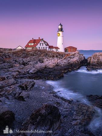 Dusk at Portland Head Light #DT-0197
