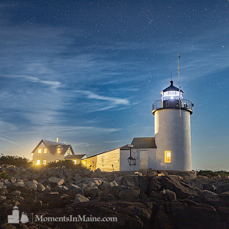 After Nightfall at Goat Island Light #DT-0200