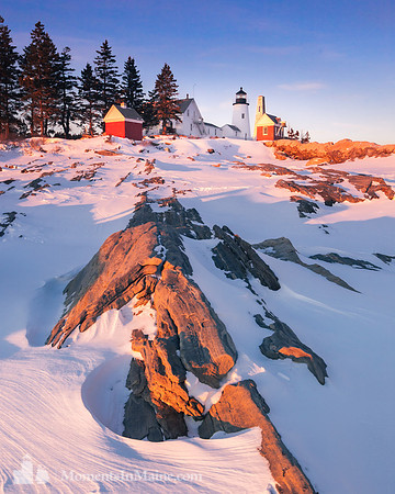 Winter Sunset at Pemaquid Point #DT-0096