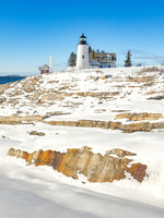 After the Snow at Pemaquid Point Light #DT-0007